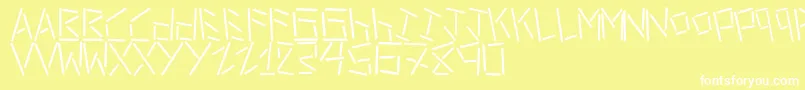 Шрифт LinerStencil – белые шрифты на жёлтом фоне