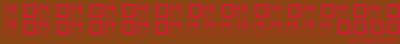 PfSnowman Font – Red Fonts on Brown Background