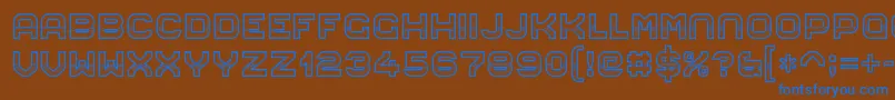 EightiesChrome14 Font – Blue Fonts on Brown Background