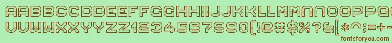 EightiesChrome14 Font – Brown Fonts on Green Background