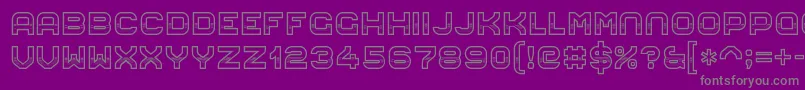 EightiesChrome14 Font – Gray Fonts on Purple Background