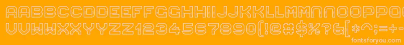 EightiesChrome14 Font – Pink Fonts on Orange Background