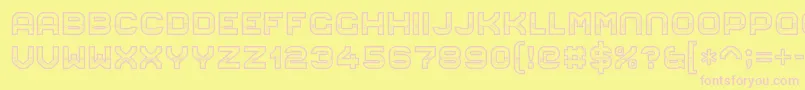 EightiesChrome14 Font – Pink Fonts on Yellow Background