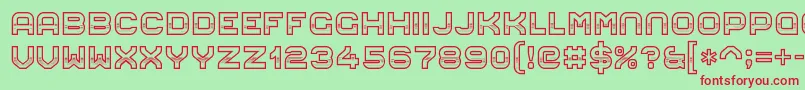 EightiesChrome14 Font – Red Fonts on Green Background