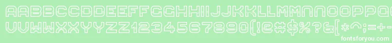 EightiesChrome14 Font – White Fonts on Green Background