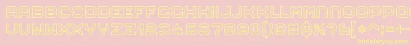 EightiesChrome14 Font – Yellow Fonts on Pink Background