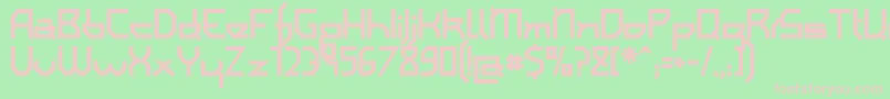 Iamsb-Schriftart – Rosa Schriften auf grünem Hintergrund