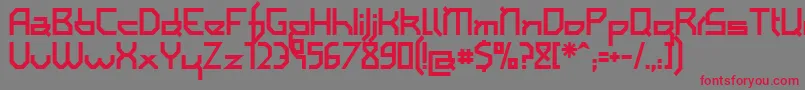 Iamsb Font – Red Fonts on Gray Background