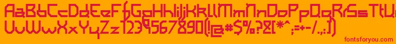 Iamsb Font – Red Fonts on Orange Background