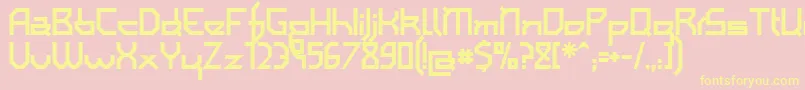 Iamsb Font – Yellow Fonts on Pink Background