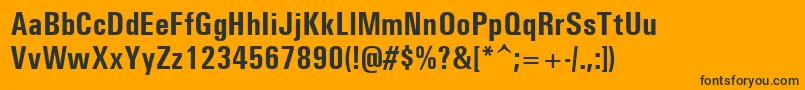 Unvr67x Font – Black Fonts on Orange Background
