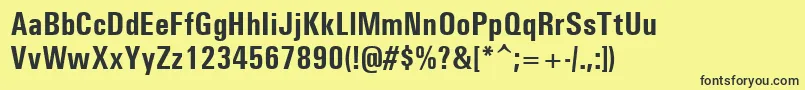 Unvr67x Font – Black Fonts on Yellow Background