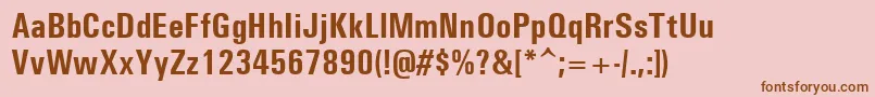 Unvr67x Font – Brown Fonts on Pink Background