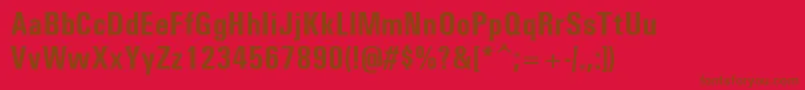 Unvr67x Font – Brown Fonts on Red Background