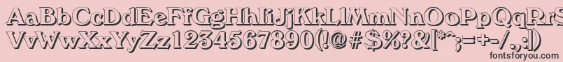 フォントVeronashadowBold – ピンクの背景に黒い文字