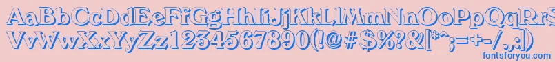 VeronashadowBold Font – Blue Fonts on Pink Background