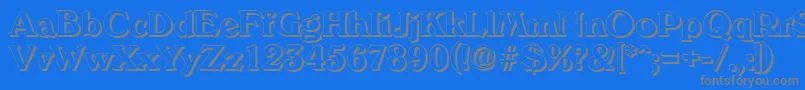 More about VeronashadowBold Font VeronashadowBold Font – Gray Fonts on Blue Background