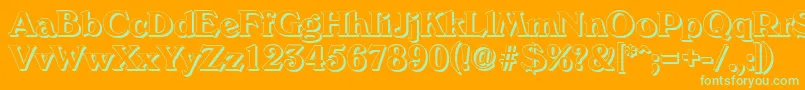 More about VeronashadowBold Font VeronashadowBold Font – Green Fonts on Orange Background