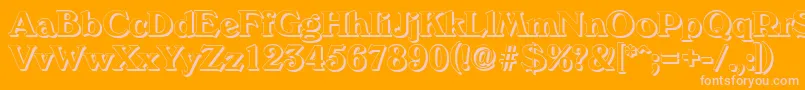 VeronashadowBold Font – Pink Fonts on Orange Background