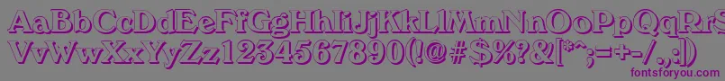 VeronashadowBold Font – Purple Fonts on Gray Background