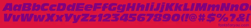 AntiqueolivestdNorditalic Font – Purple Fonts on Red Background