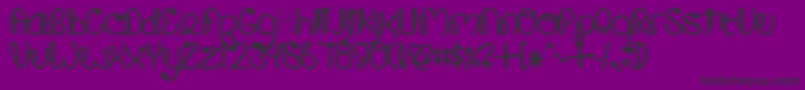 CrushedOutGirlSharpie Font – Black Fonts on Purple Background