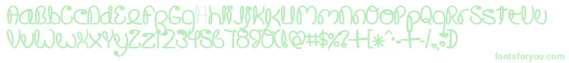 CrushedOutGirlSharpie Font – Green Fonts on White Background