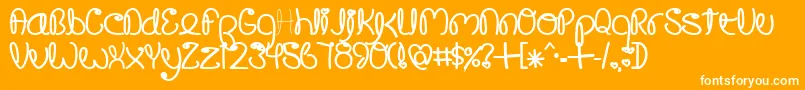 CrushedOutGirlSharpie Font – White Fonts on Orange Background