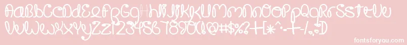 CrushedOutGirlSharpie Font – White Fonts on Pink Background