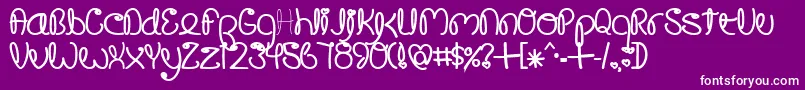 CrushedOutGirlSharpie Font – White Fonts on Purple Background