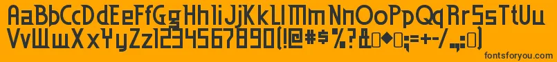 Edenmills ffy Font – Black Fonts on Orange Background