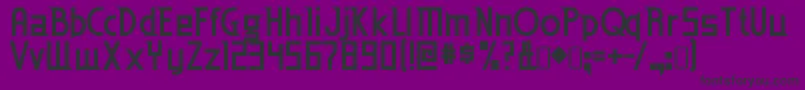 フォントEdenmills ffy – 紫の背景に黒い文字
