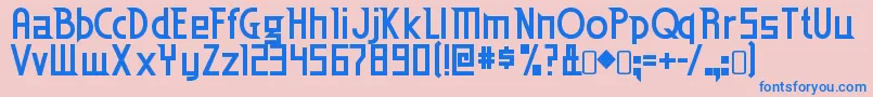 Edenmills ffy Font – Blue Fonts on Pink Background