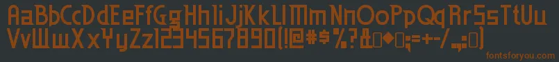 Шрифт Edenmills ffy – коричневые шрифты на чёрном фоне