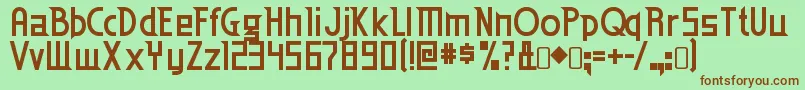 Edenmills ffy Font – Brown Fonts on Green Background