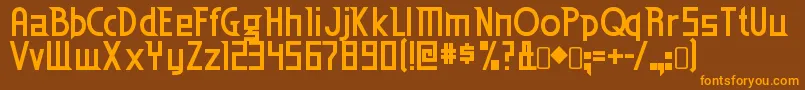 Шрифт Edenmills ffy – оранжевые шрифты на коричневом фоне