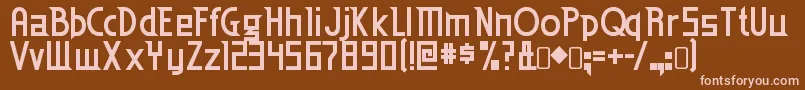 フォントEdenmills ffy – 茶色の背景にピンクのフォント