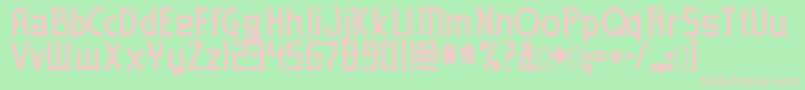 Edenmills ffy-fontti – vaaleanpunaiset fontit vihreällä taustalla