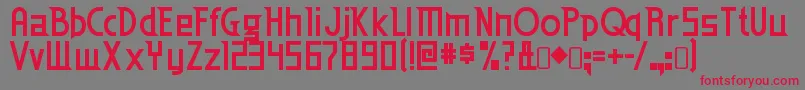 Edenmills ffy Font – Red Fonts on Gray Background