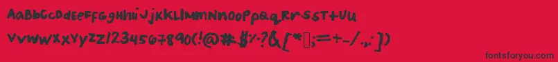 Patriceshandwriting Font – Black Fonts on Red Background