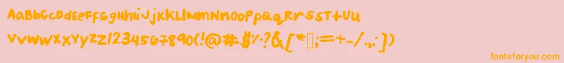 Patriceshandwriting Font – Orange Fonts on Pink Background