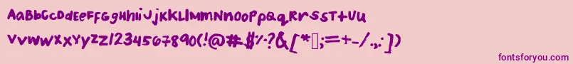 Patriceshandwriting Font – Purple Fonts on Pink Background