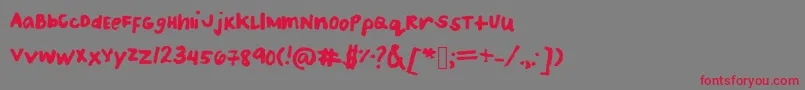 Patriceshandwriting Font – Red Fonts on Gray Background