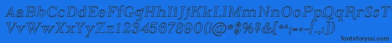 Sfphosphorusiodide Font – Black Fonts on Blue Background