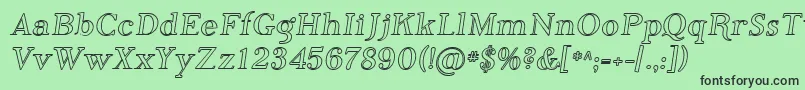 Шрифт Sfphosphorusiodide – чёрные шрифты на зелёном фоне