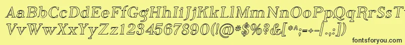 Sfphosphorusiodide Font – Black Fonts on Yellow Background