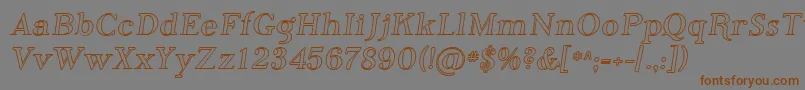 Sfphosphorusiodide-Schriftart – Braune Schriften auf grauem Hintergrund