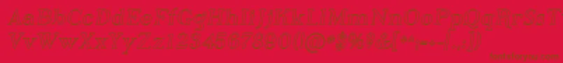フォントSfphosphorusiodide – 赤い背景に茶色の文字