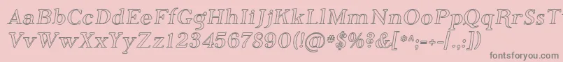 Sfphosphorusiodide-Schriftart – Graue Schriften auf rosa Hintergrund