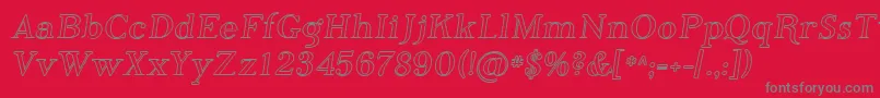 Sfphosphorusiodide-Schriftart – Graue Schriften auf rotem Hintergrund